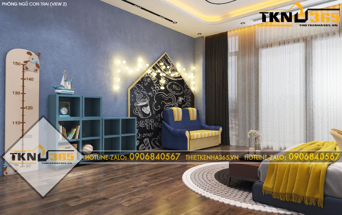 Thiết kế nội thất cho nhà có phòng ngủ phong cách Funky cho anh Lê ở quận 4