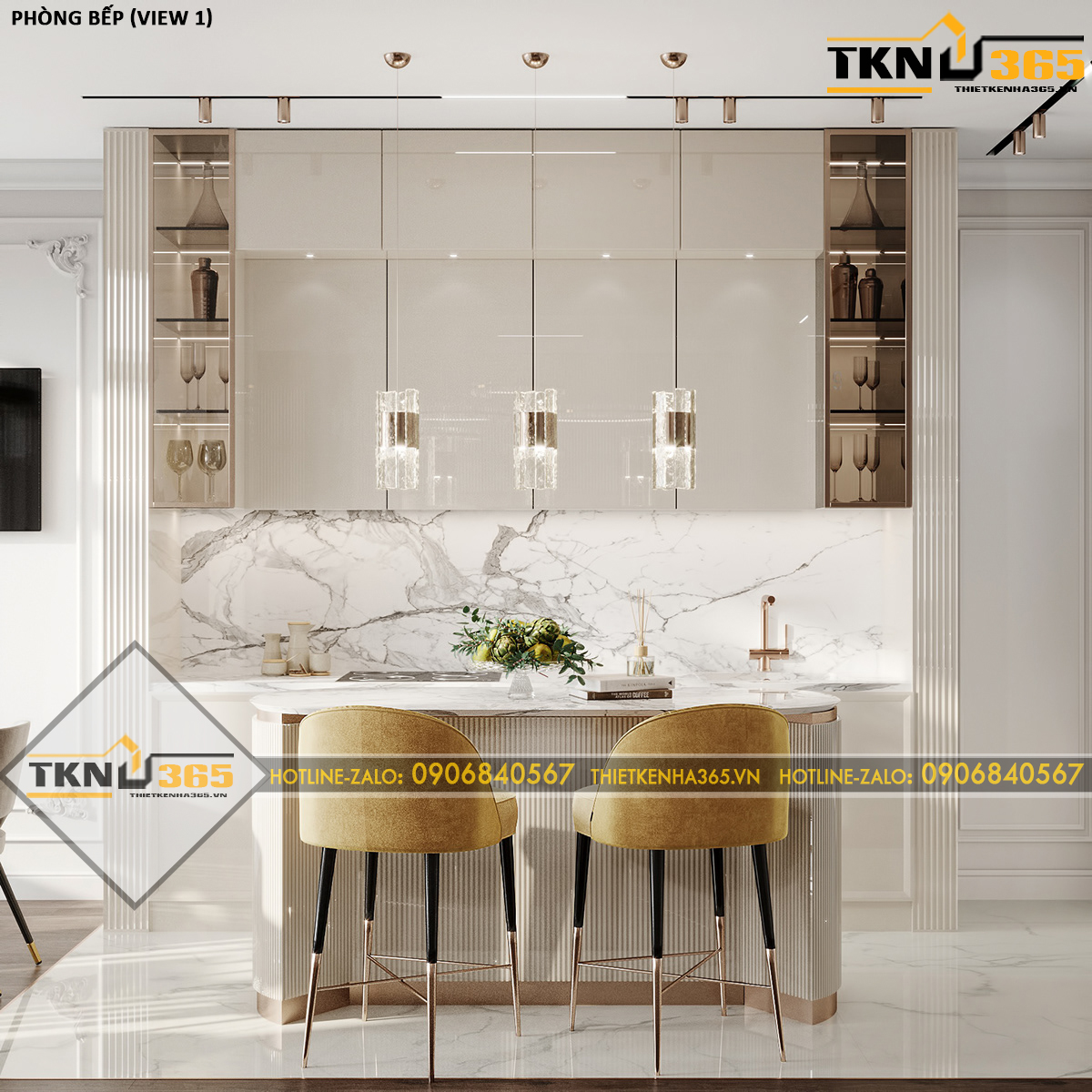 Thiết kế nội thất phong cách tân cổ điển kết hợp sang trọng cho anh Phạm ở quận 3