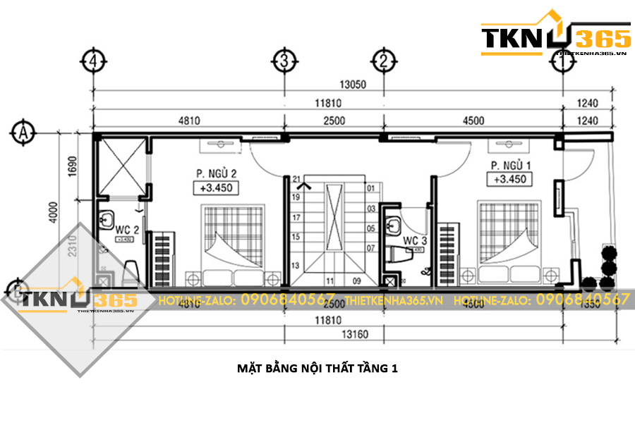 MẪU THIẾT KẾ NHÀ PHỐ 4x13