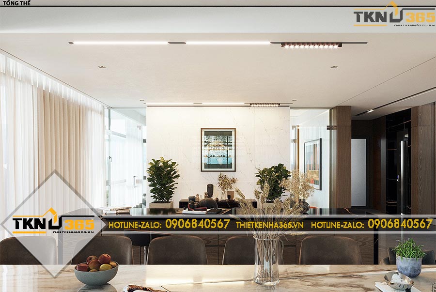 Thiết kế nội thất thu nhiều ánh sáng tự nhiên cho anh Du ở Vĩnh Cữu Đồng Nai