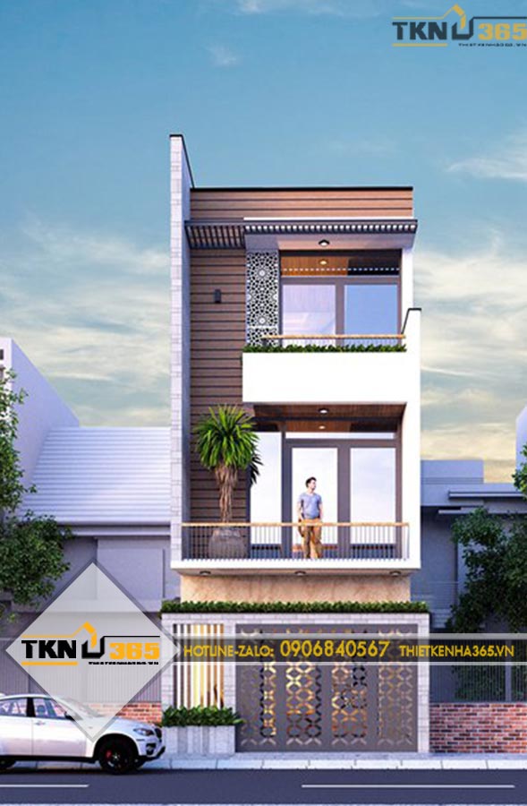 Thiết kế nhà phố 3 tầng 5x20m cho anh Vĩnh ở Quận 9