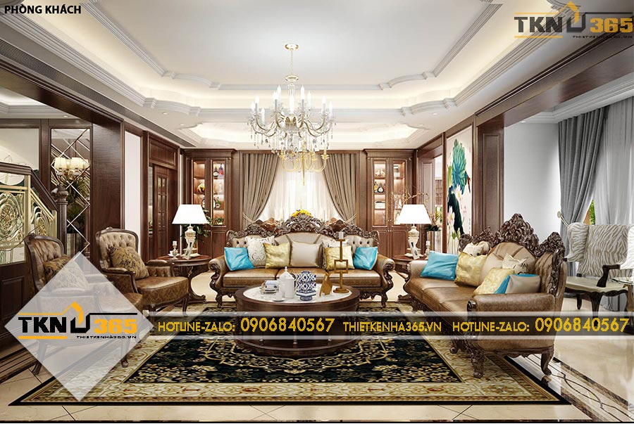 Thiết kế nội thất phong cách hoàng gia cho anh Trân ở Đồng Nai