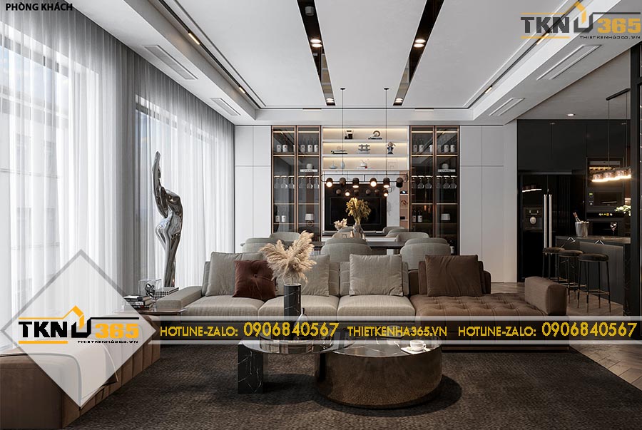 Thiết kế nội thất siêu nghệ thuật cho anh Giang ở Hậu Giang