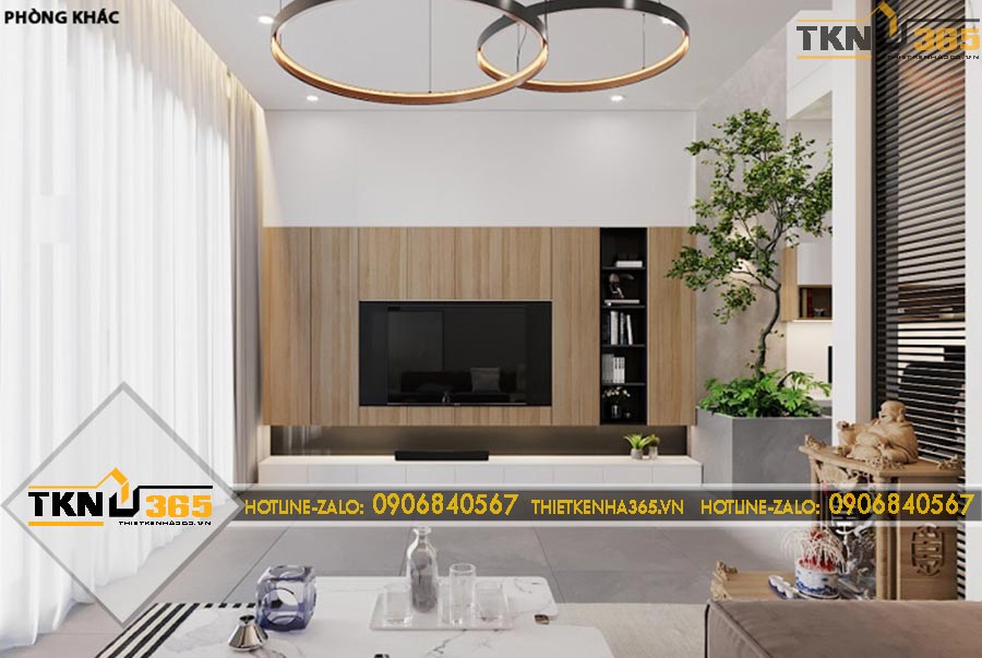 Thiết kế nội thất có vườn cây xanh cho chị Trân ở Tân Phú