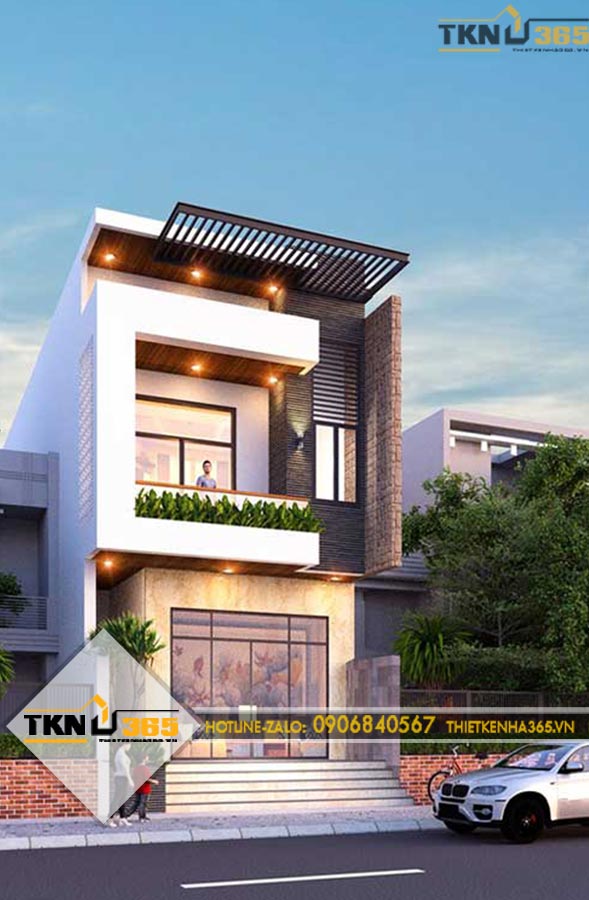 Thiết kế nhà phố 2 tầng 6x15m cho chị Châu ở Bình Dương