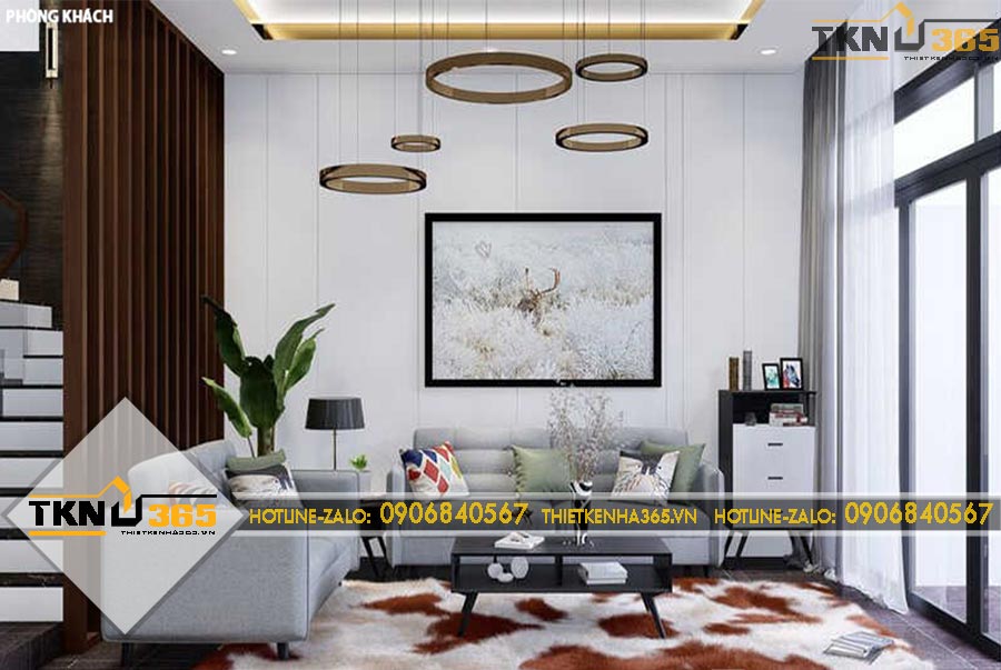 Thiết kế nội thất trắng nâu tinh tế cho chị Hằng ở quận 4