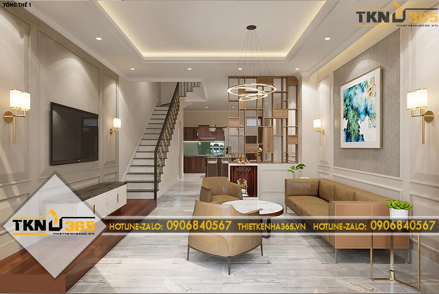 Thiết kế nội thất phong cách truyền thống cho anh Tí ở Bến Tre