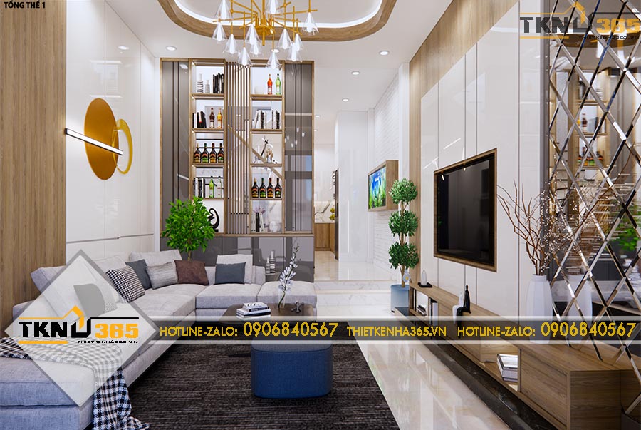 Thiết kế nội thất cổ điển kết hợp hiện đại cho anh Khiêm ở Sóc Trăng