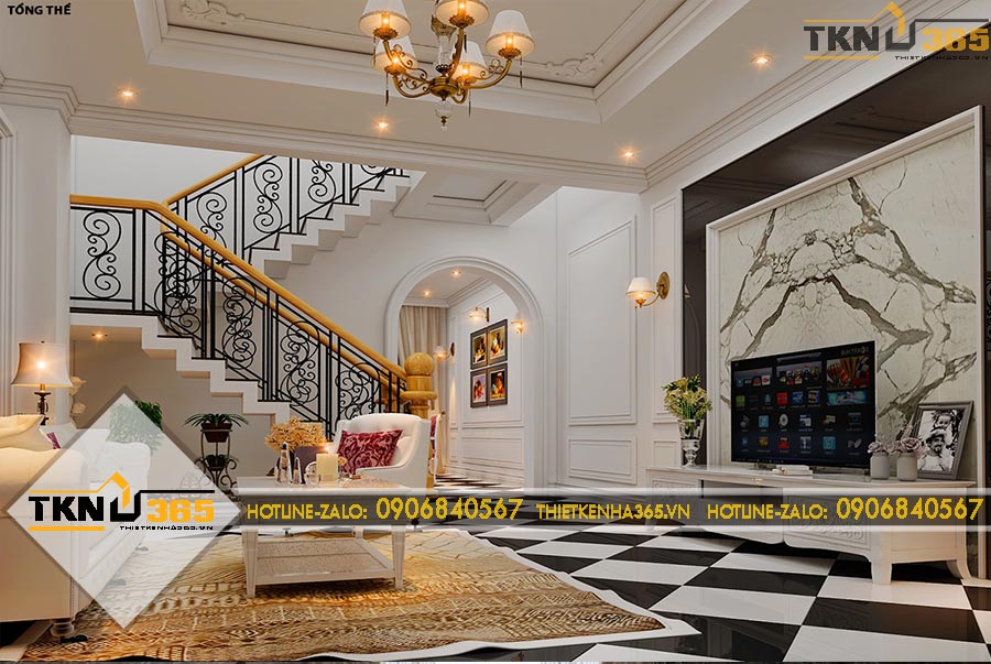 Thiết kế nội thất phong cách Pháp cho anh Nam ở TPHCM