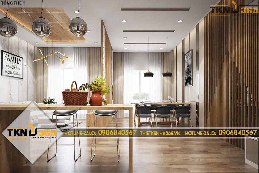 Thiết kế nội thất tích hợp nhiều chức năng cho chị Dịu ở Cai Lậy Tiền Giang