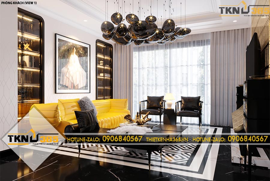 Thiết kế nội thất phong cách Metallic cho anh Tâm ở Cần Giuộc