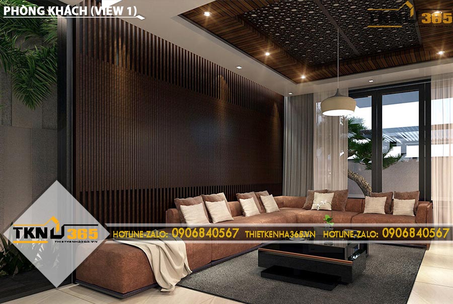 Thiết kế nội thất phong cách Đông Dương cho anh Tiến ở Bù Đốp Bình Phước