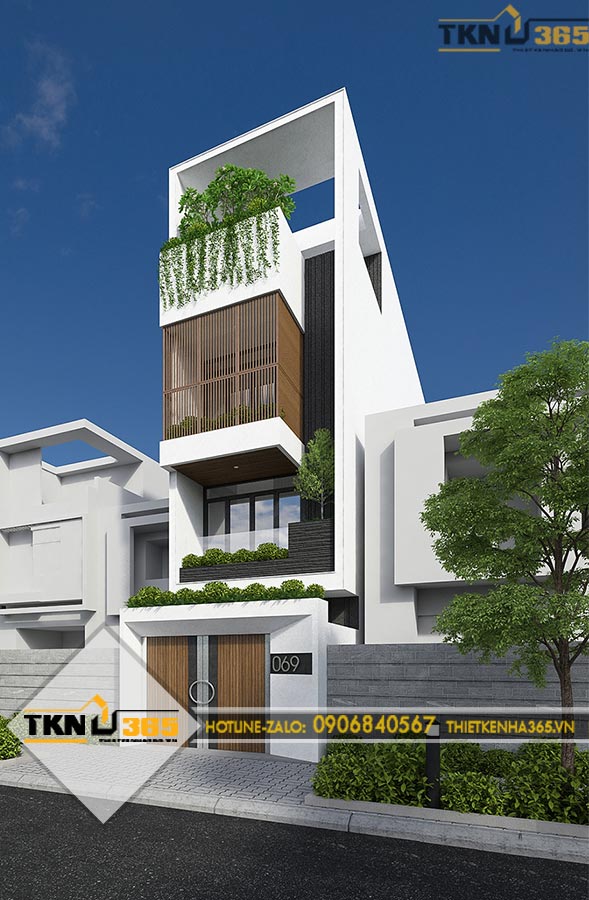 Thiết kế nhà phố 4 tầng 5x20m cho chị Phượng ở Cao Lãnh