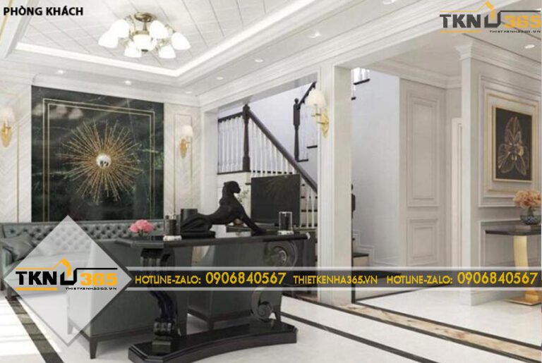 Thiết kế nội thất tông trắng chủ đạo cho chị Linh ở Sóc Trăng