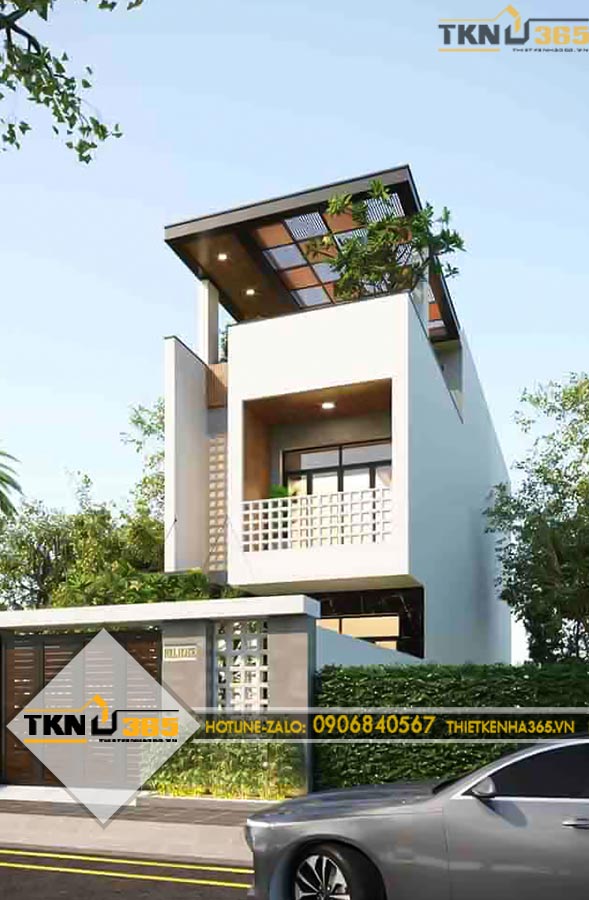 Thiết kế nhà phố 3 tầng 5x20m cho anh Phạm ở Quận 8