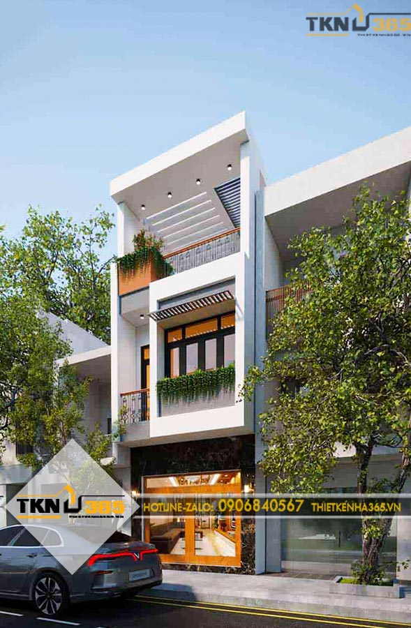 Thiết kế thi công nhà phố 3 tầng mái bằng anh Ngọc Quận 6