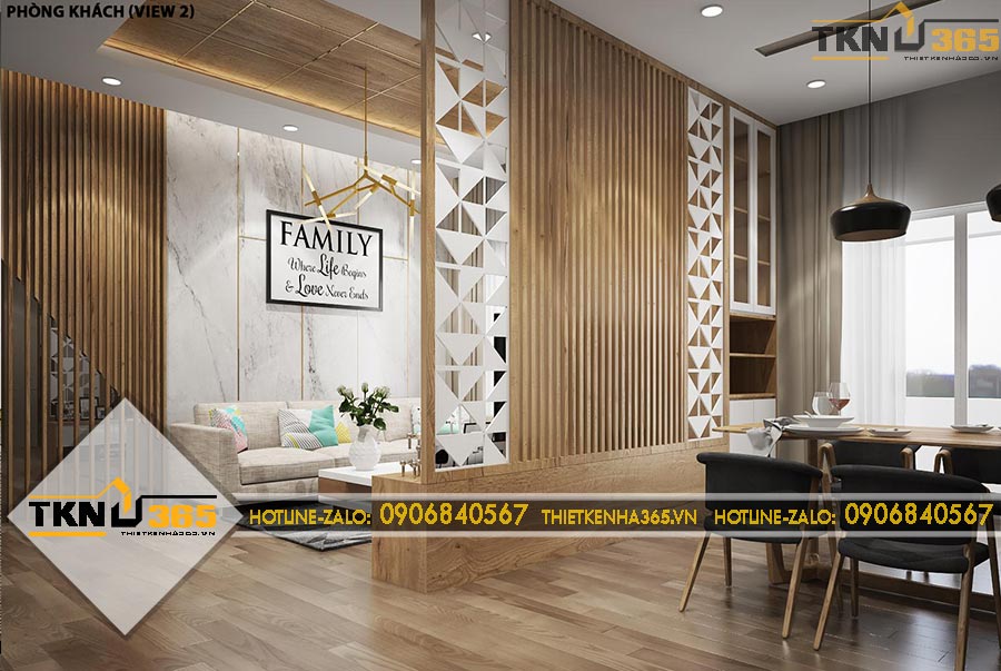 Thiết kế nội thất hiện đại nhà ống mặt phố cho chị Hạnh ở Rạch Giá Kiên Giang