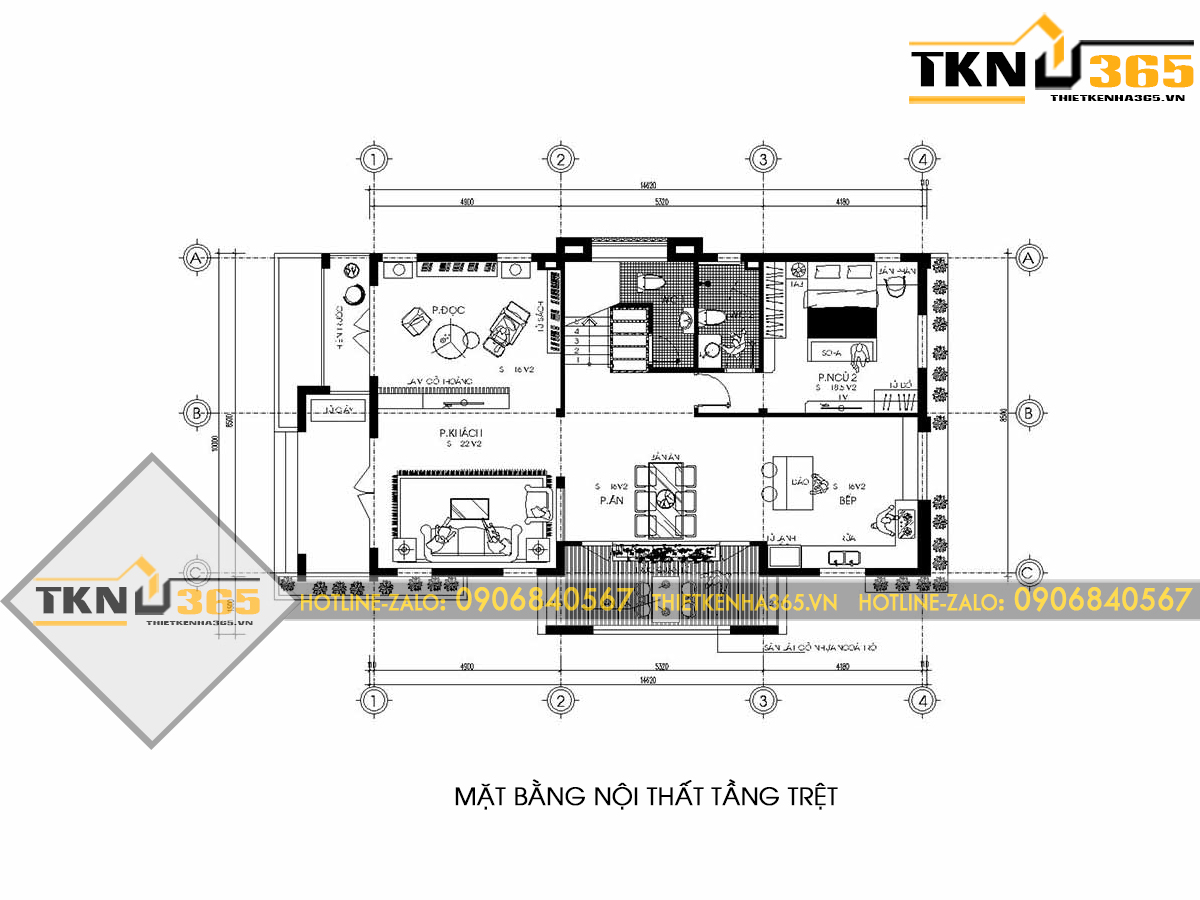 mau thiet ke biet thu 2 tang 04