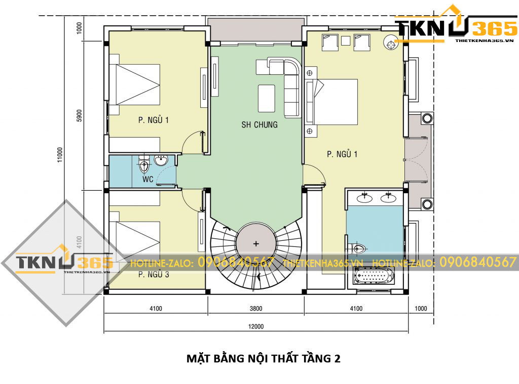 mau thiet ke biet thu 5 ty 7 1024x759 1