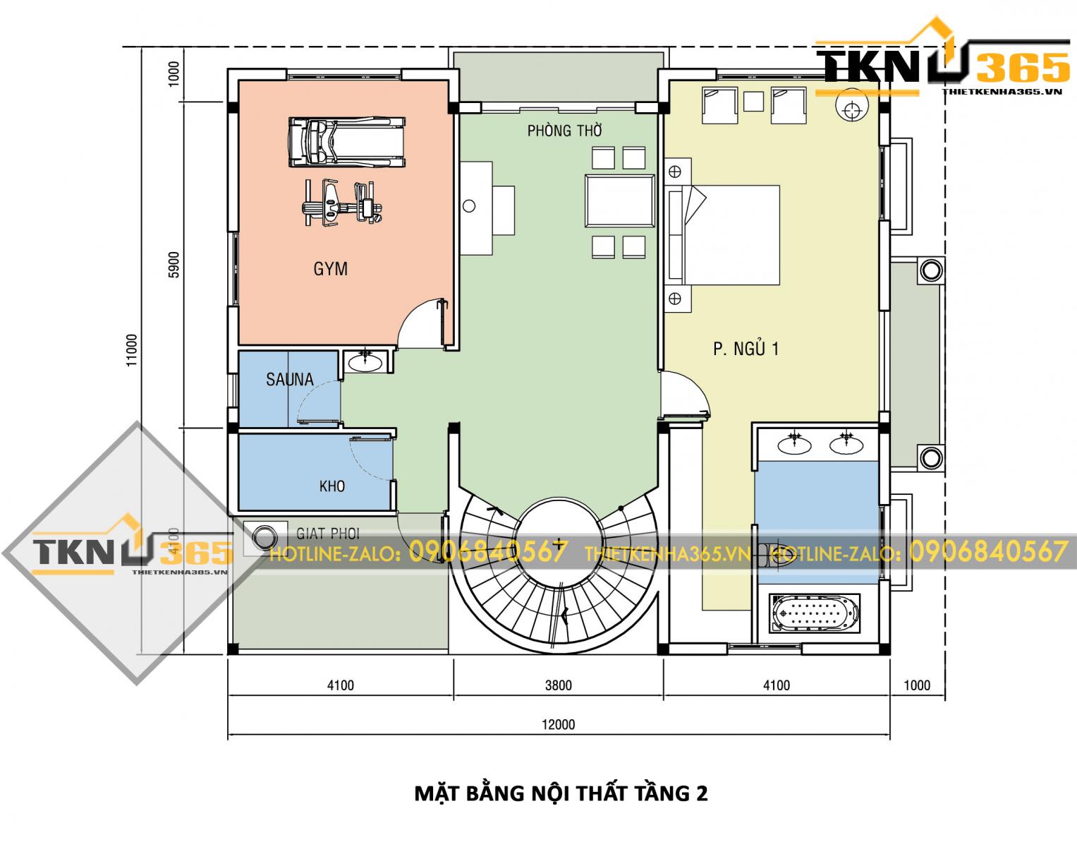 mau thiet ke biet thu 5 ty 8