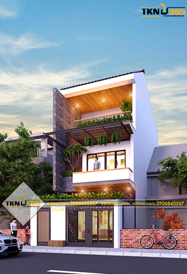 phoi canh mau thiet ke nha ong 3 tang