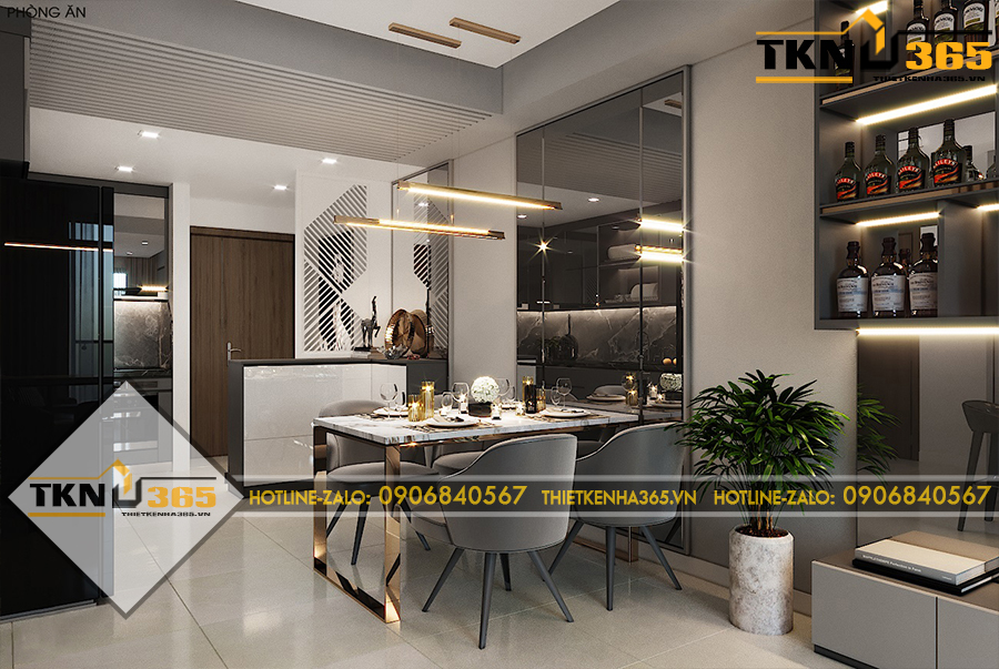 thi cong noi that can ho chung cu the parkland dep hien dai 05