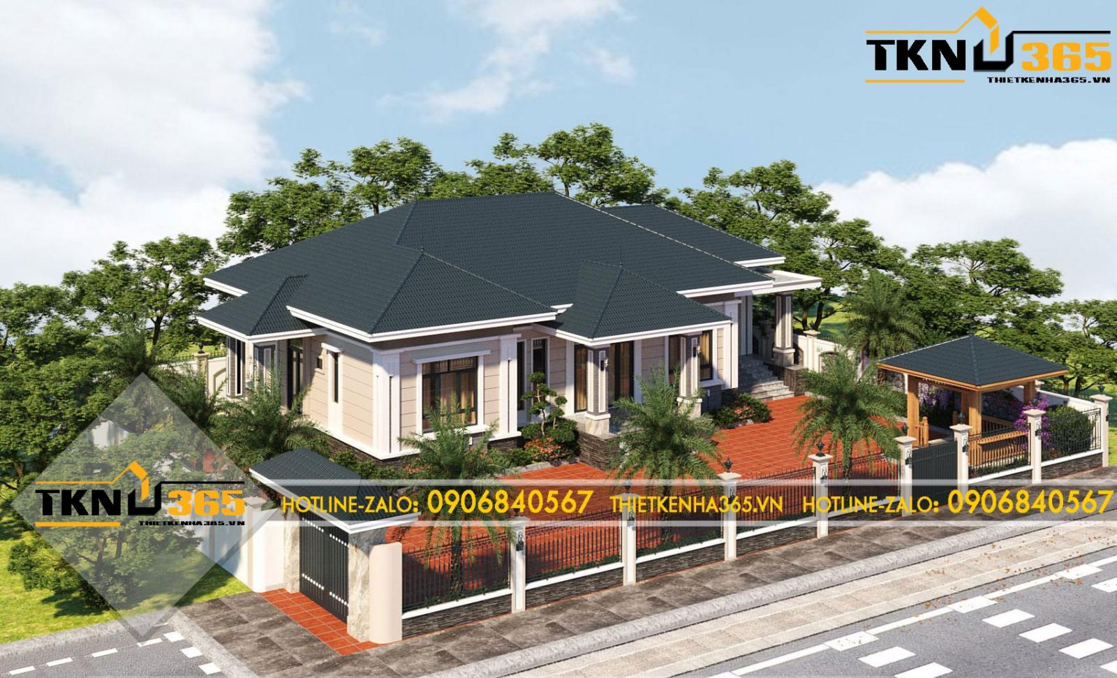 Thiết kế biệt thự 2 tầng hiện đại 19x10m cho chị Mười ở Cần Giờ