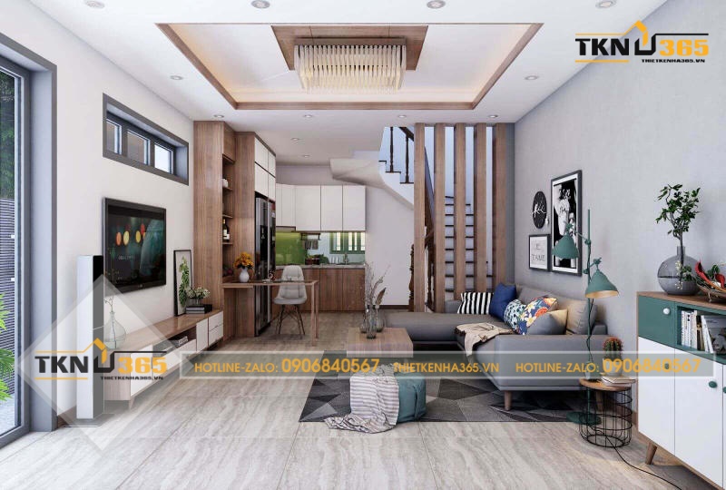 Một số lưu ý khi thiết kế nội thất nhà ống 2 tầng 4x12m