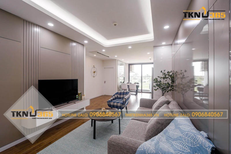 Thiết kế phòng khách nhà ống 2 tầng 4x12m