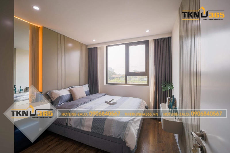 Thiết kế phòng ngủ nhà ống 2 tầng 4x12m