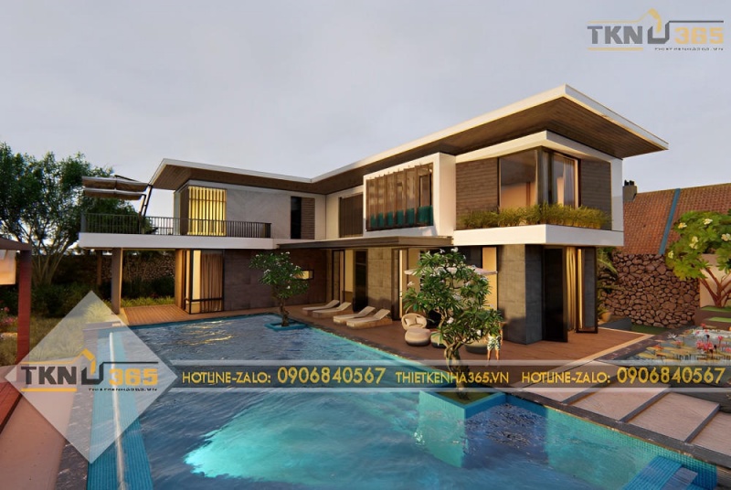 thiết kế nhà 2 tầng 100m2