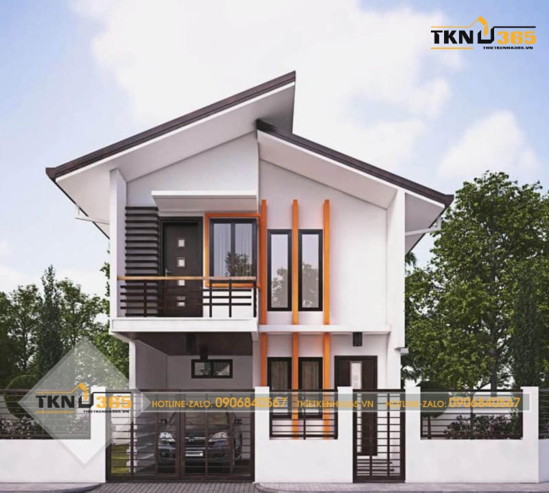 thiết kế nhà 2 tầng 20m2