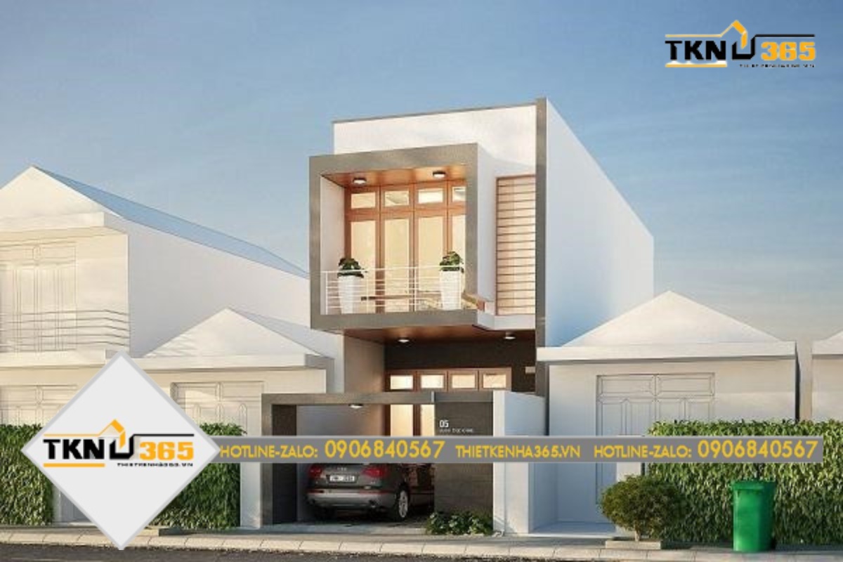 Mẫu nhà 2 tầng 3 phòng ngủ 60m2