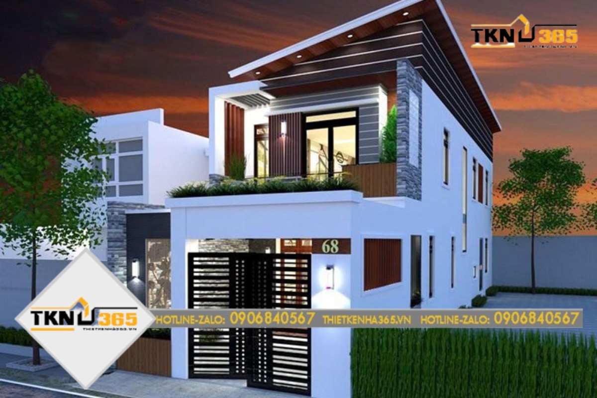 nhà 2 tầng 3 phòng ngủ