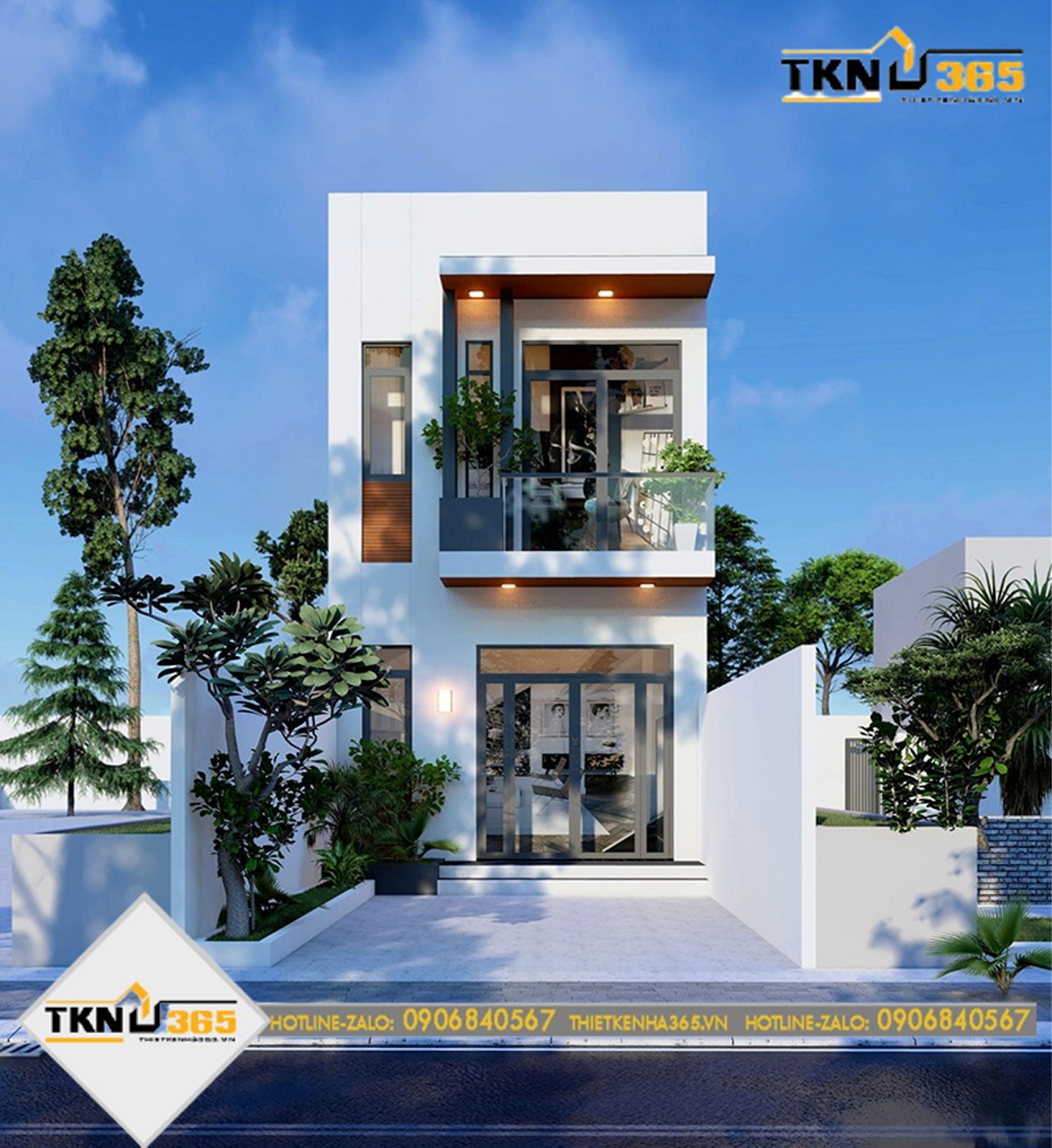 mẫu nhà 2 tầng 3 phòng ngủ đẹp