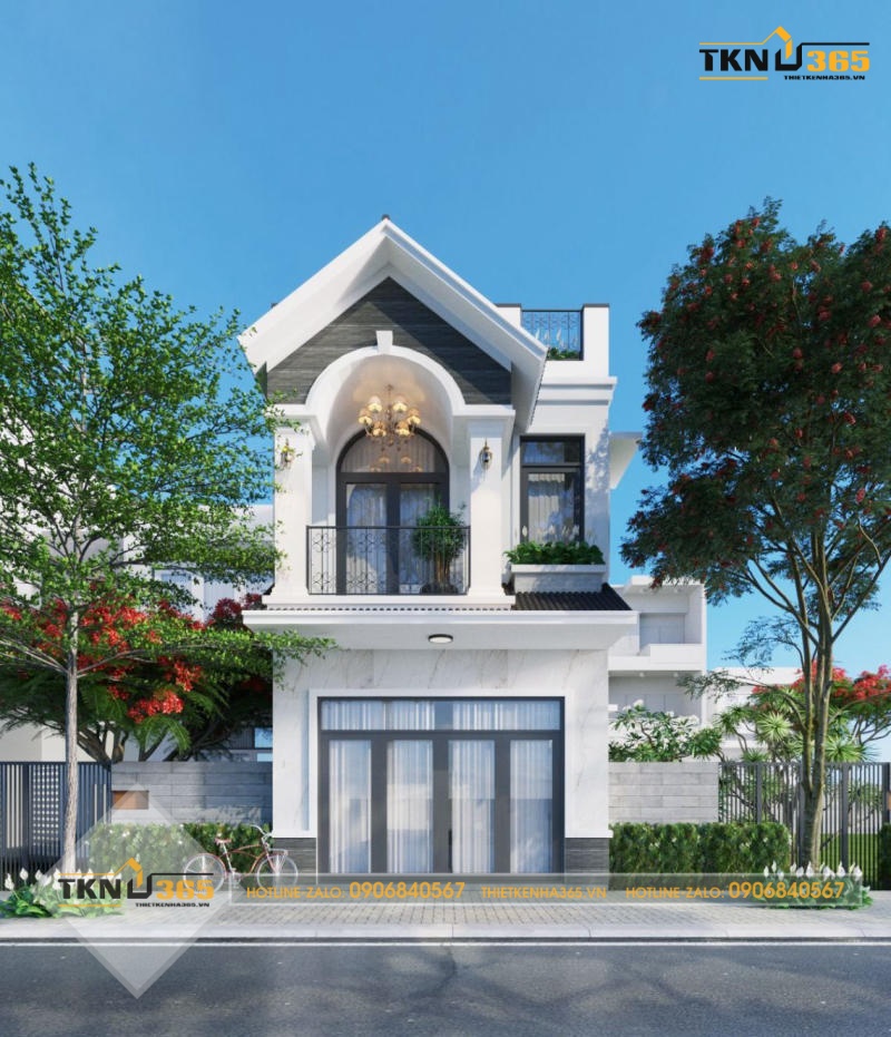 thiết kế nhà 2 tầng 50m2