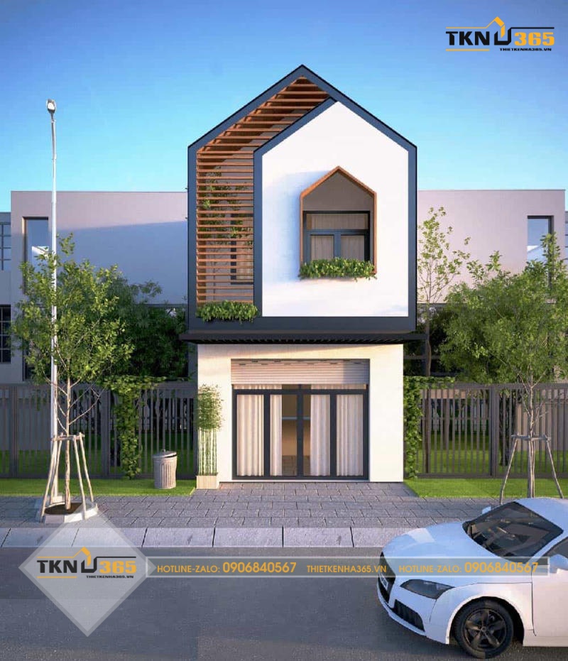 thiết kế nhà 2 tầng 50m2