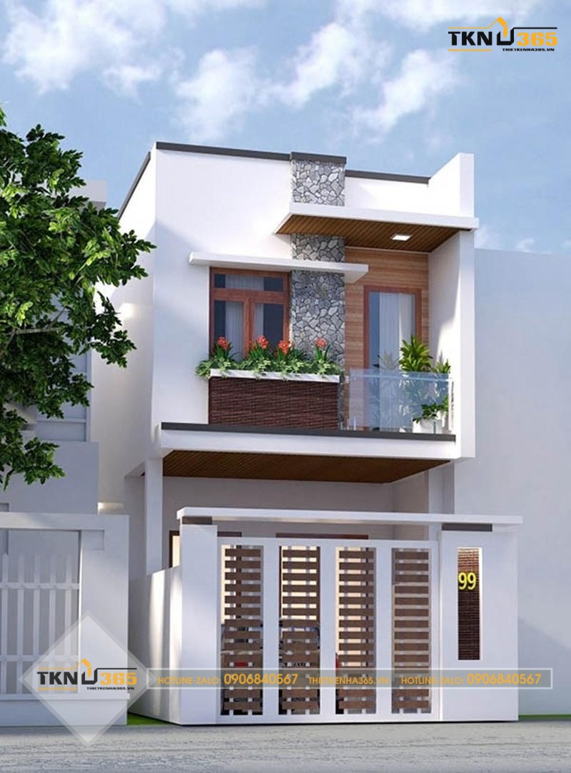 mẫu nhà 50m2 2 tầng