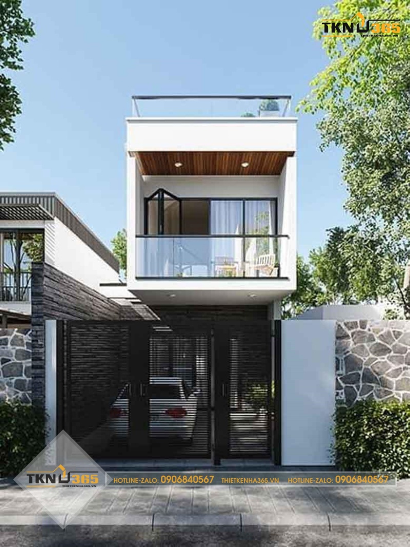 thiết kế nhà 2 tầng 50m2