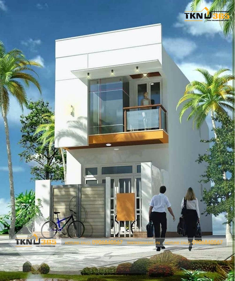 Thiết kế nhà ống 50m2 2 tầng hiện đại