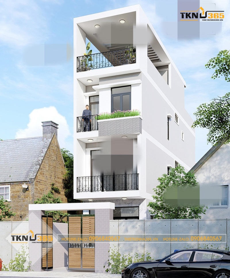 mẫu nhà 3 tầng 5x10m
