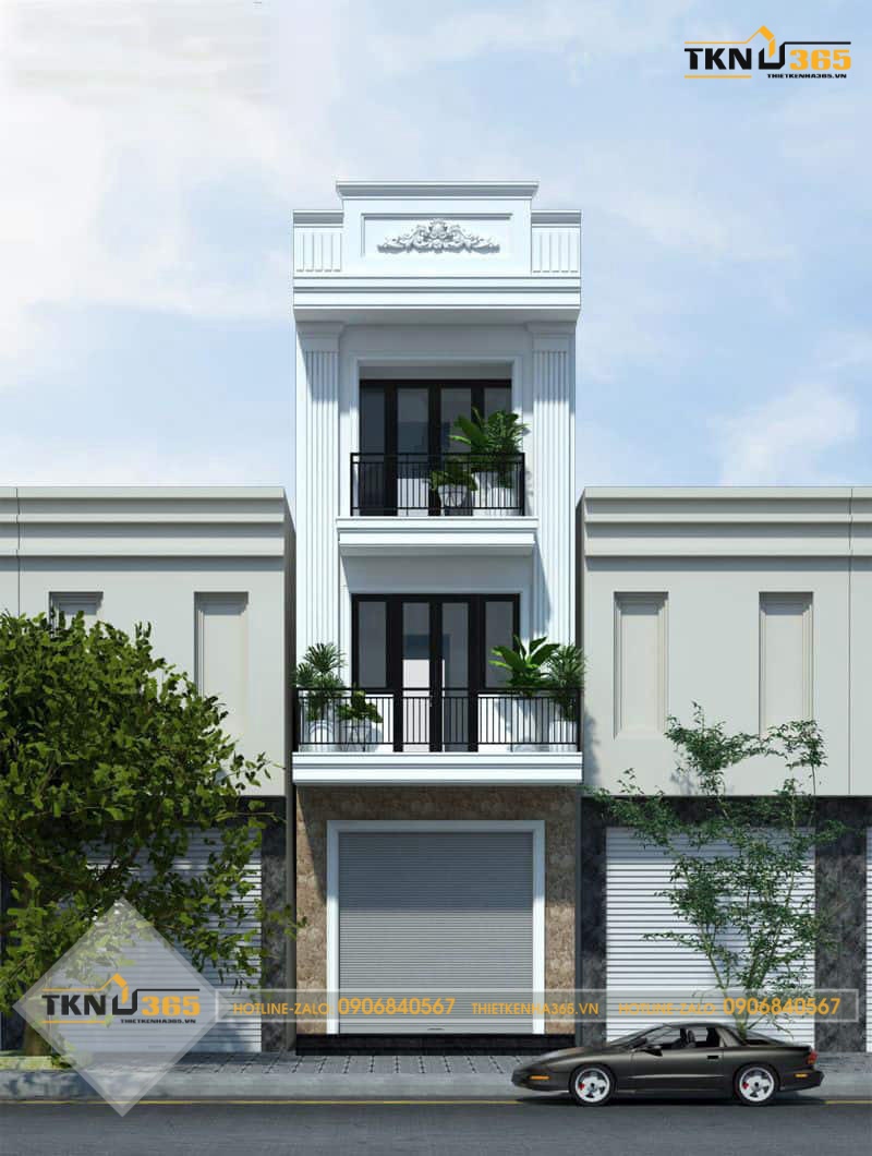 mẫu nhà 3 tầng 5x10m