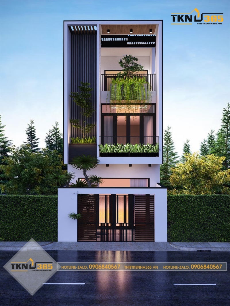 Thiết kế nhà 40m2 3 tầng