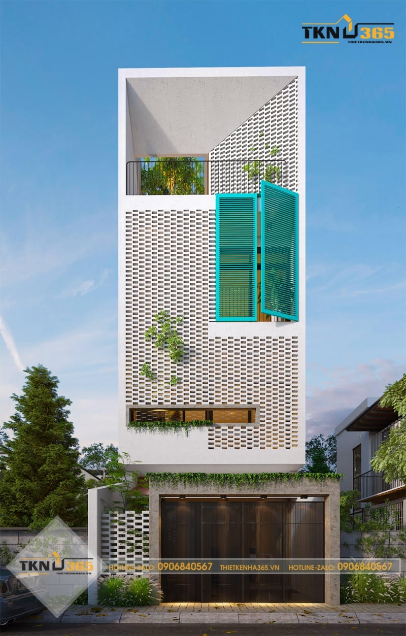 thiết kế nhà 40m2 3 tầng