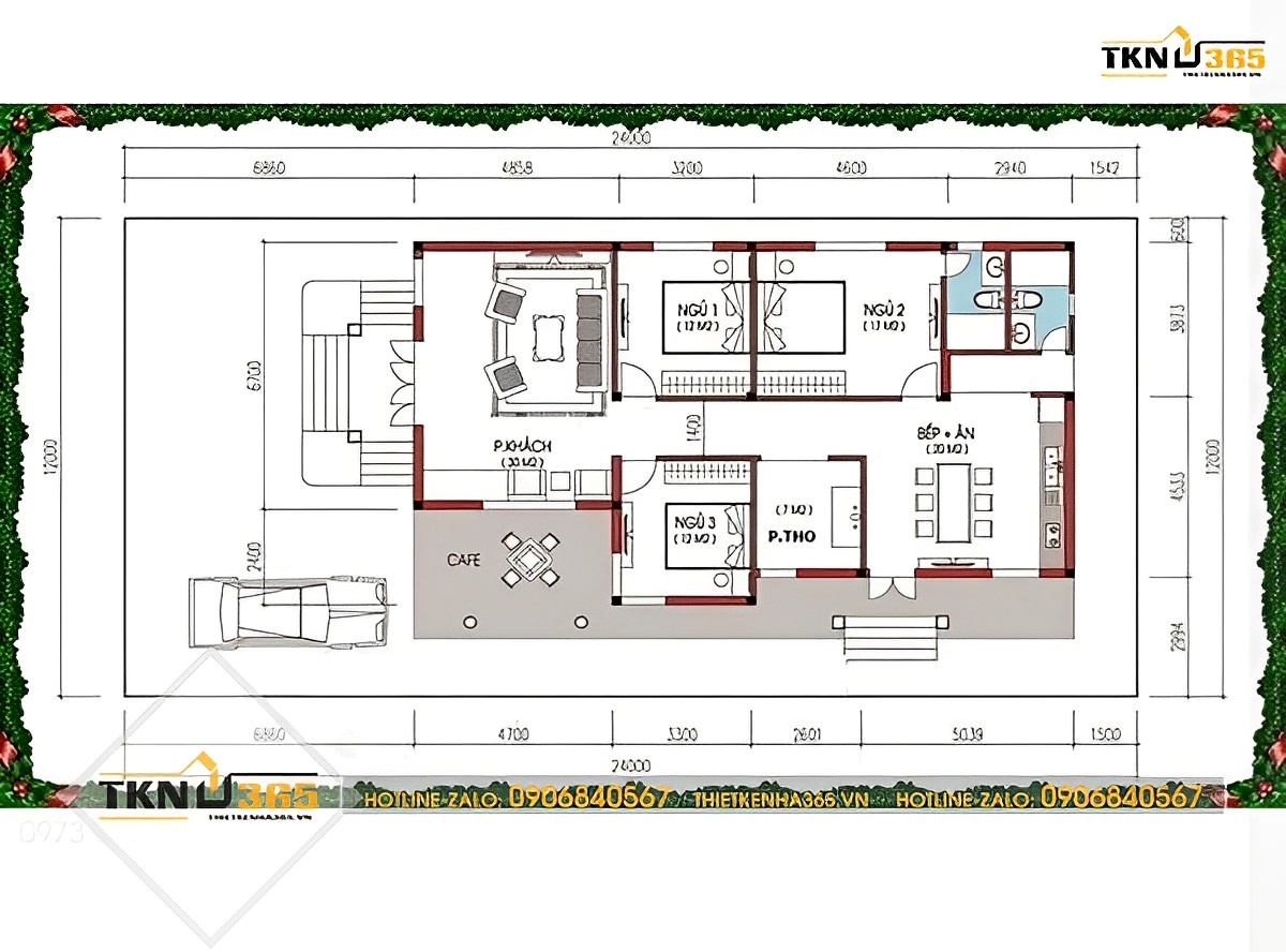 Bản vẽ thiết kế nhà đẹp ở quê chi phí 770 triệu