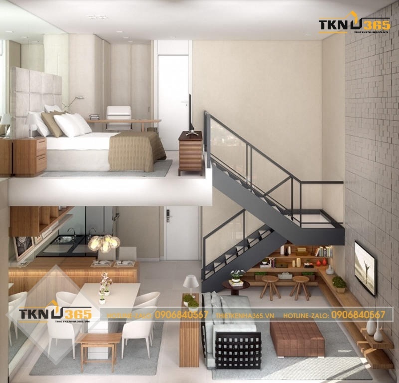 thiết kế nhà diện tích nhỏ 24m2