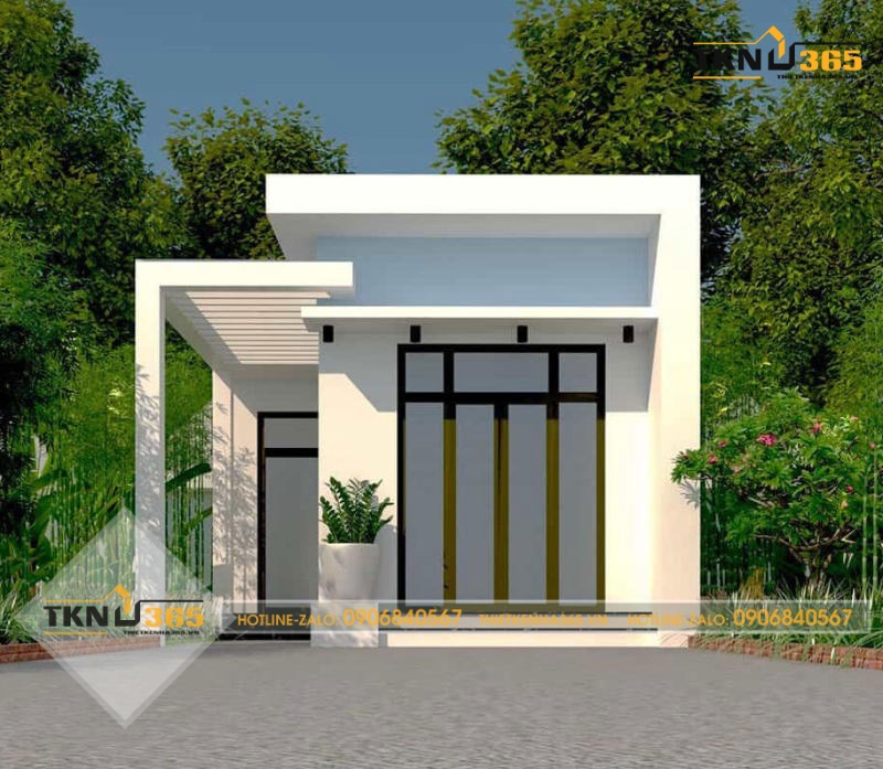 mẫu thiết kế nhà ống 1 tầng