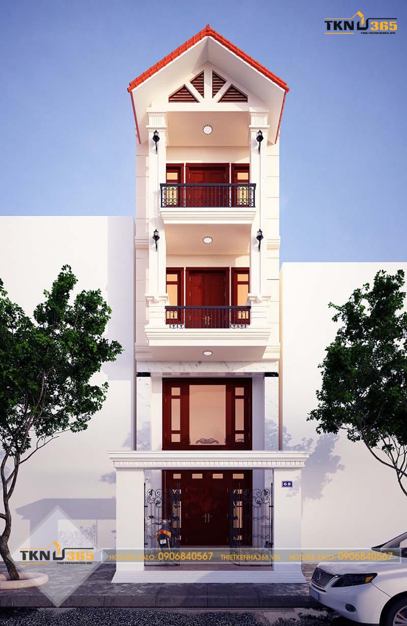 mẫu nhà ống có gác lửng