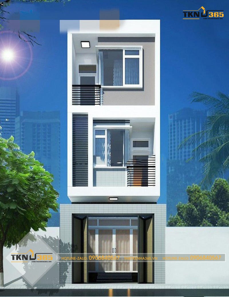 mẫu nhà ống có gác lửng đẹp