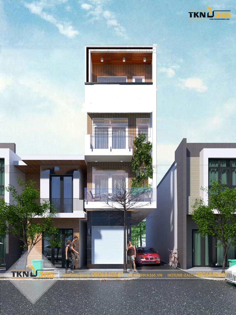 mẫu nhà ống có gác lửng đẹp